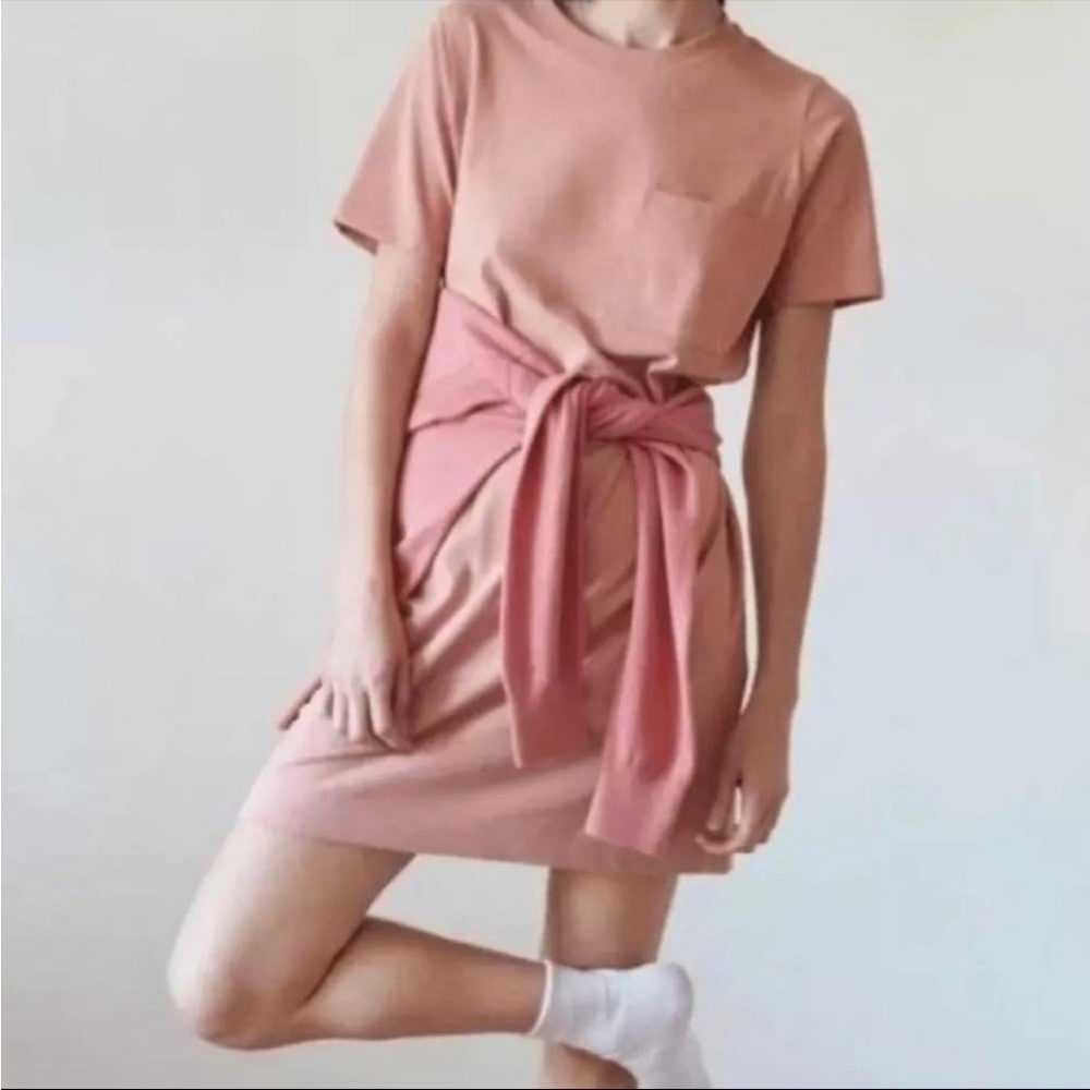 Casual Pink T-Shirt Dress